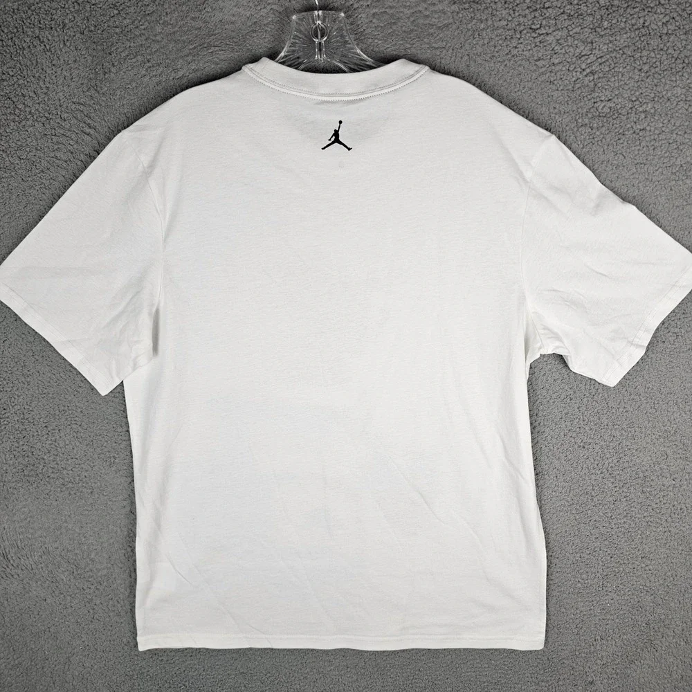 Jordan T-Shirt Mens L White HQ8966-100 Sport Dri-FIT Graphic Jumpman Active
